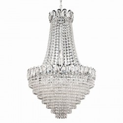 8443-006 Chrome 6 Light Chandelier with Crystal