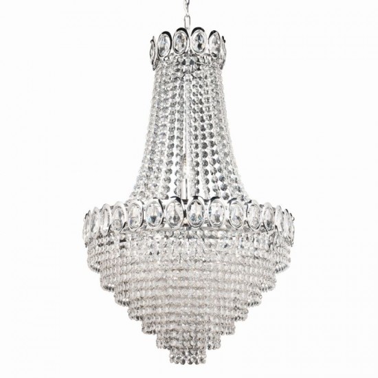 8443-006 Chrome 6 Light Chandelier with Crystal 8443-006 Chrome 6 Light Chandelier with Crystal