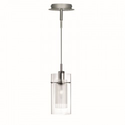 8561-006 Chrome Pendant with Clear & Frosted Glass 8561-006 Chrome Pendant with Clear & Frosted Glass