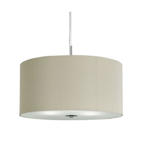 8570-006 Chrome 3 Light Pendant with Cream Shade with Diffuser