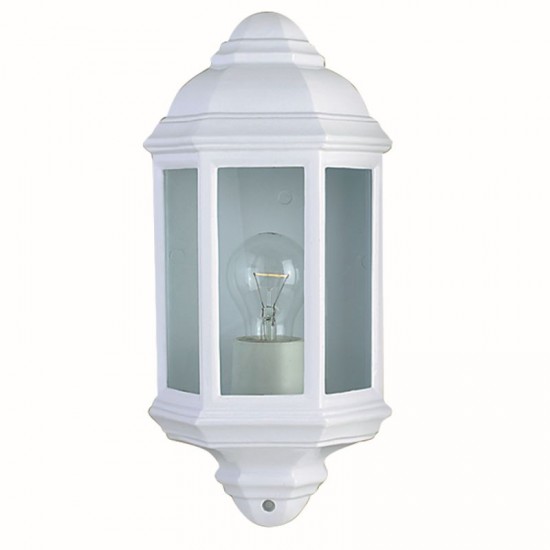 8643-006 Outdoor White Half Wall Lamp