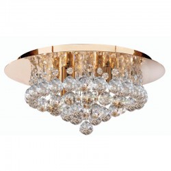 8768-006 Gold 4 Light Ceiling Lamp with Crystal