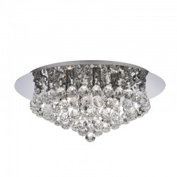 8769-006 Chrome 6 Light Ceiling Lamp with Crystal