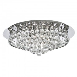 8771-006 Chrome 8 Light Ceiling Lamp with Crystal