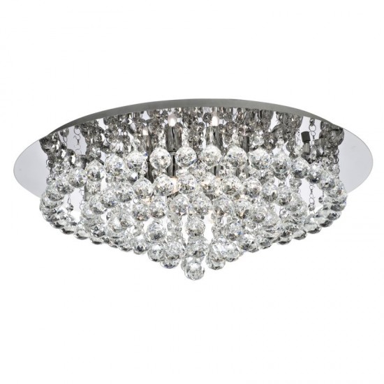 8771-006 Chrome 8 Light Ceiling Lamp with Crystal
