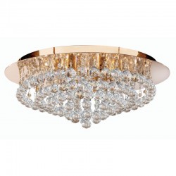 8772-006 Gold 8 Light Ceiling Lamp with Crystal