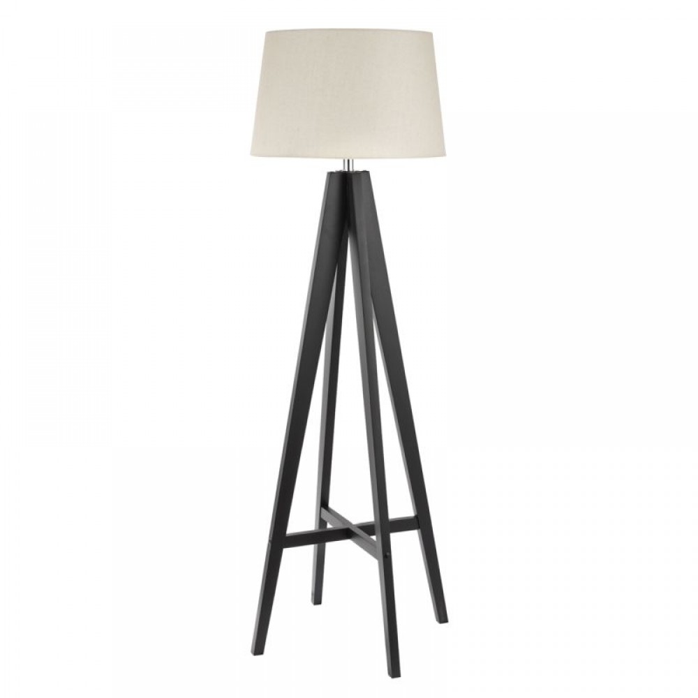 Dark wood tripod table sales lamp