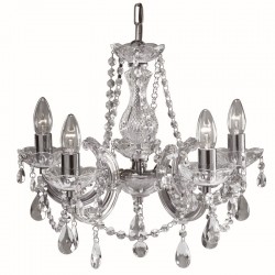 8842-006 Chrome & Acrylic 5 Light Chandelier with Crystal 8842-006 Chrome & Acrylic 5 Light Chandelier with Crystal