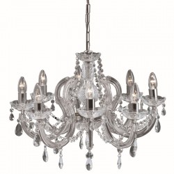 8844-006 Chrome & Acrylic 8 Light Chandelier with Crystal 8844-006 Chrome & Acrylic 8 Light Chandelier with Crystal