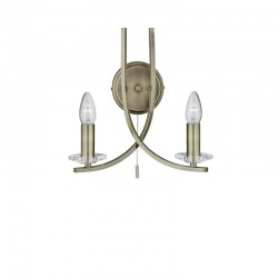 8872-006 Antique Brass 2 Light Twist Wall Lamp