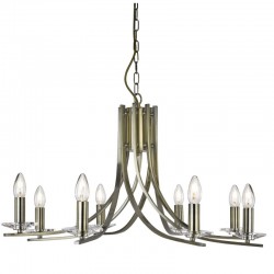 8876-006 Antique Brass 8 Light Twist Pendant