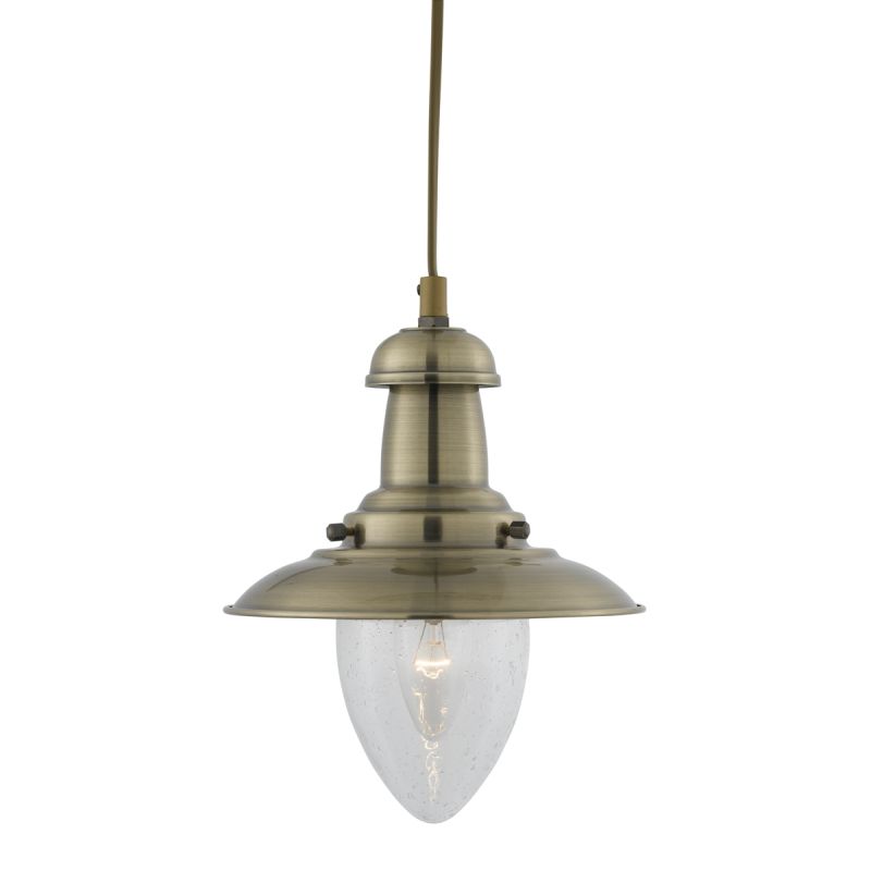 fisherman pendant light antique brass