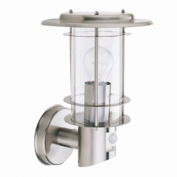 9162-006 Outdoor Satin Silver PIR Wall Lamp