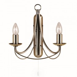 9175-006 Antique Brass 2 Light Wall Lamp 9175-006 Antique Brass 2 Light Wall Lamp