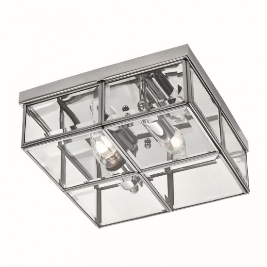 9245-006 Chrome Box Flush with Clear Glass