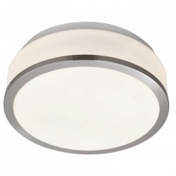 9284-006 Bathroom Satin Silver Flush with Opal Glass Ø 23 cm 9284-006 Bathroom Satin Silver Flush with Opal Glass Ø 23 cm
