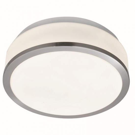 9284-006 Bathroom Satin Silver with Opal Glass Small Ceiling Lamp 