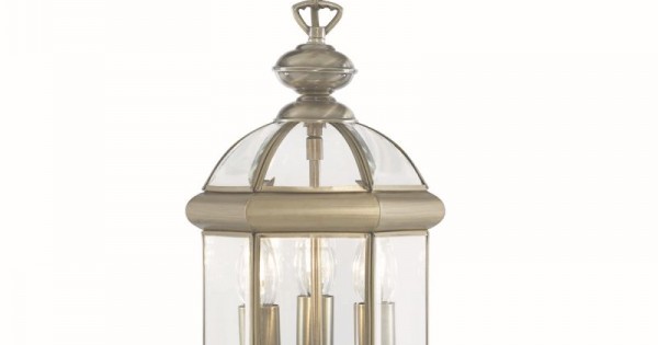 9296 006 Antique Brass Bevelled Glass, Glass Lantern Chandelier Blueprint