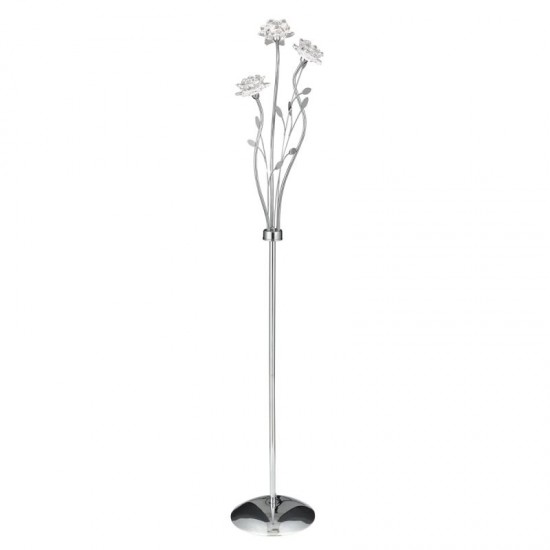 chrome flower lamp