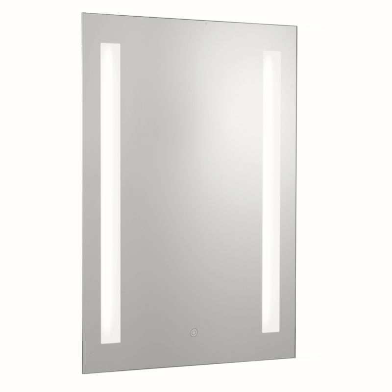 9329 006 Silver Finish Bathroom Mirror, Light Bulb Socket For Vanity Mirror