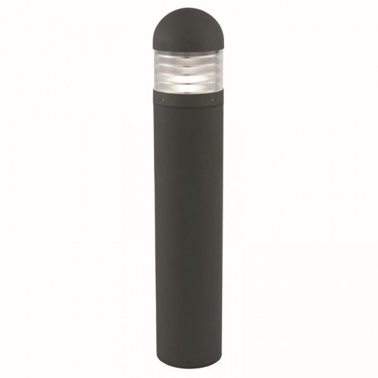 9380-006 Outdoor Black Bollard with Clear Diffuser 9380-006 Outdoor Black Bollard with Clear Diffuser