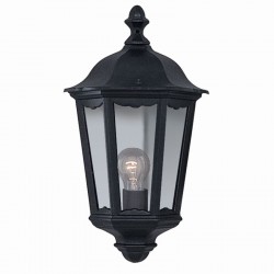 9445-006 Outdoor Black Half Wall Lamp