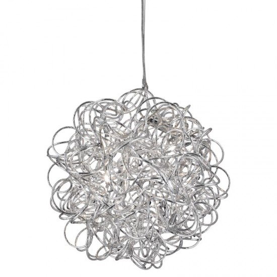 9573-006 Tangled Aluminium 6 Light Pendant