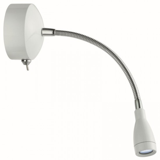 9617-006 White & Chrome LED Wall Lamp