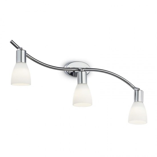 10670-007 Frosted Glass with Chrome Triple Spotlights 10670-007 Frosted Glass with Chrome Triple Spotlights