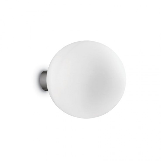 10273-007 White Globe Glass with Chrome Ceiling Lamp ∅ 20 10273-007 White Globe Glass with Chrome Ceiling Lamp ∅ 20