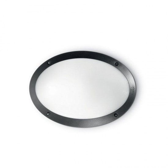 23204-007 Outdoor Black Oval Wall Lamp