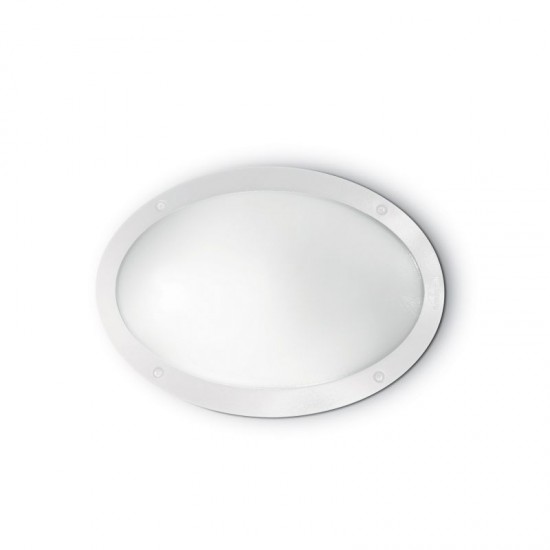23203-007 Outdoor White Oval Wall Lamp