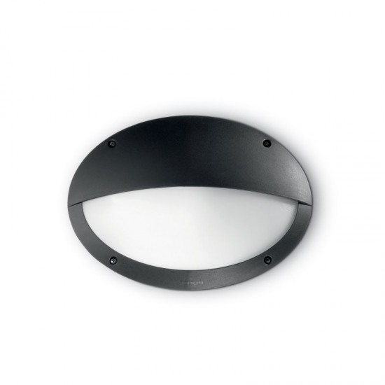 23206-007 Outdoor Black Oval Wall Lamp
