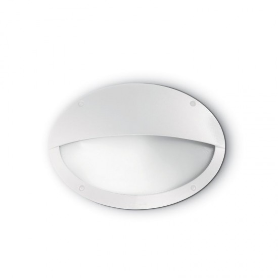 23205-007 Outdoor White Oval Wall Lamp