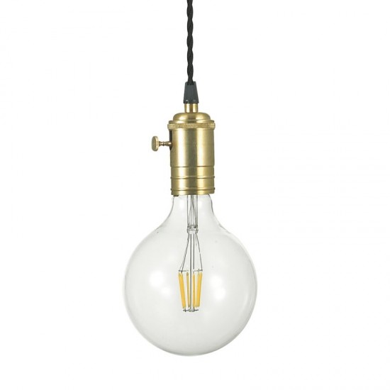 43934-007 Brass Metal with Switched Single Pendant