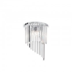 43881-007 Chrome 3 Light Wall Lamp with Crystal 43881-007 Chrome 3 Light Wall Lamp with Crystal
