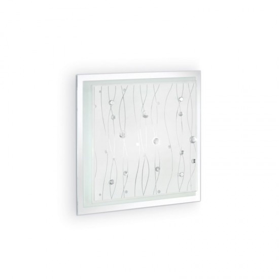 21529-007 Glass with Mirror 2 Light Ceiling Lamp