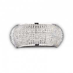 21556-007 Chrome 3 Light Wall Lamp with Crystal Pearls 21556-007 Chrome 3 Light Wall Lamp with Crystal Pearls