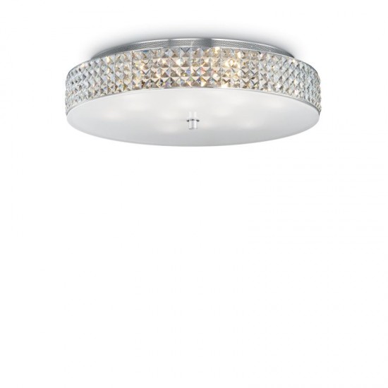 21562-007 Crystal with Glass Diffuser 12 Light Ceiling lamp