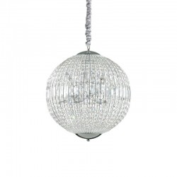 37330-007 Chrome 8 Light Globe Pendant with Crystal