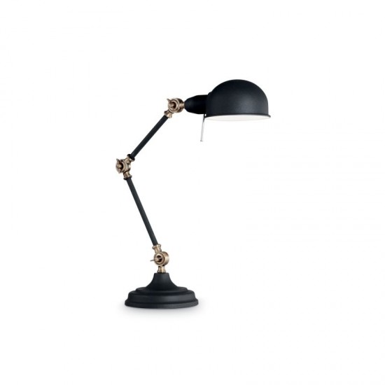 913009-007 Adjustable Black with Brass Desk Lamp