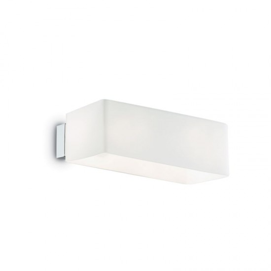 9796-007 White Glass Rectangle Up & Down Wall Lamp 9796-007 White Glass Rectangle Up & Down Wall Lamp