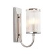 67487-001 Bright Nickel Wall Lamp with Ribbed Glass 67487-001 Bright Nickel Wall Lamp with Ribbed Glass