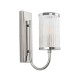 67487-001 Bright Nickel Wall Lamp with Ribbed Glass 67487-001 Bright Nickel Wall Lamp with Ribbed Glass