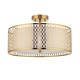 67315-001 Gold 3 Light Semi Flush with White Diffuser