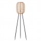 67328-001 Natural Bamboo Tripod Floor Lamp with Natural Linen Shade
