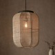 67330-001 Dark Wood Pendant with Natural Linen Shade 67330-001 Dark Wood Pendant with Natural Linen Shade