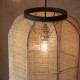 67330-001 Dark Wood Pendant with Natural Linen Shade 67330-001 Dark Wood Pendant with Natural Linen Shade