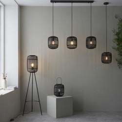 67338-001 Dark Bamboo 3 Light over Island Fitting