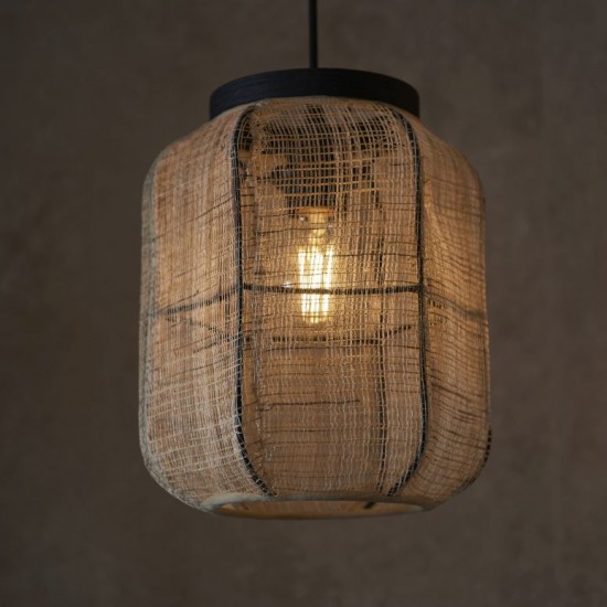 67346-001 Dark Wood 3 Light over Island Fitting with Natural Linen Shades 67346-001 Dark Wood 3 Light over Island Fitting with Natural Linen Shades